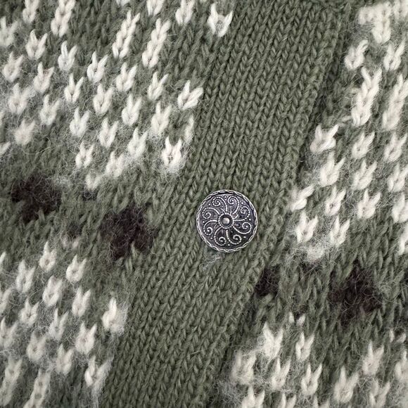 Cheviot Crafts Vintage Fair Isle Wool Cardigan Sweater XS - Picture 4 of 4